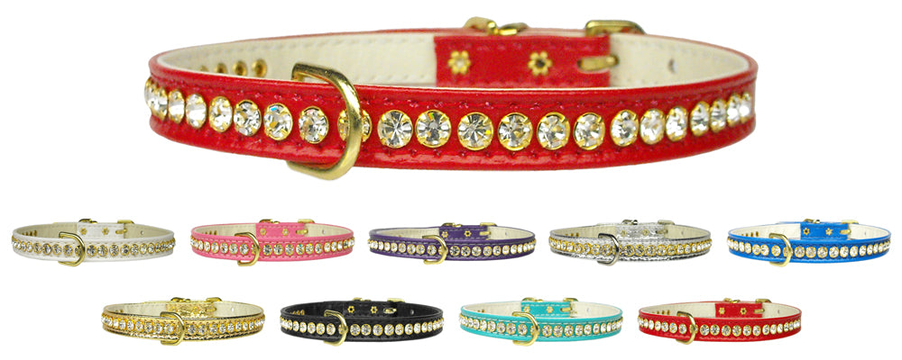 Beverly Vintage-Set Clear Crystal Dog Collar