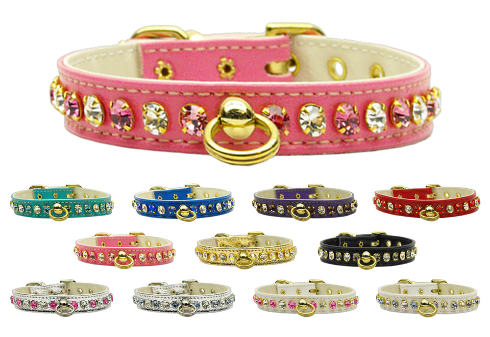 Deluxe Alternate Crystal Vintage Set Dog Collar