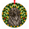 Karst Shepherd Dog Iron Gray Stained Glass Style Christmas Ornament