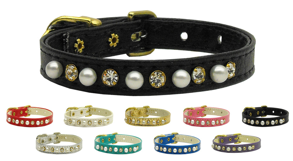 Pearl and Clear Crystal Vintage Set Dog Collar