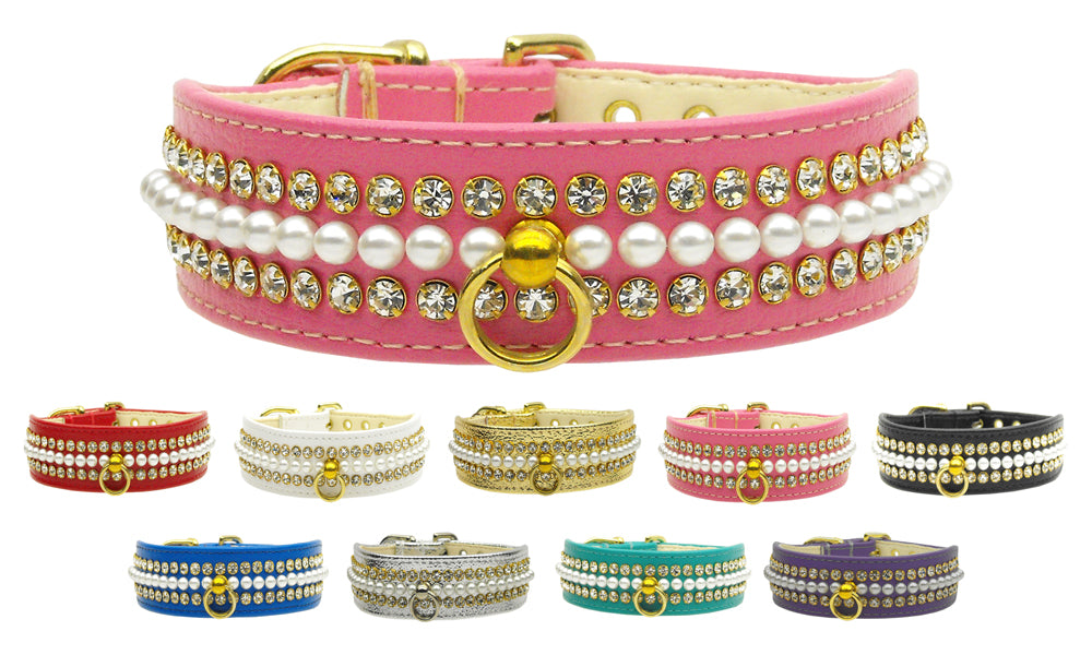 Mini Pearl Crystal Vintage Set Dog Collar