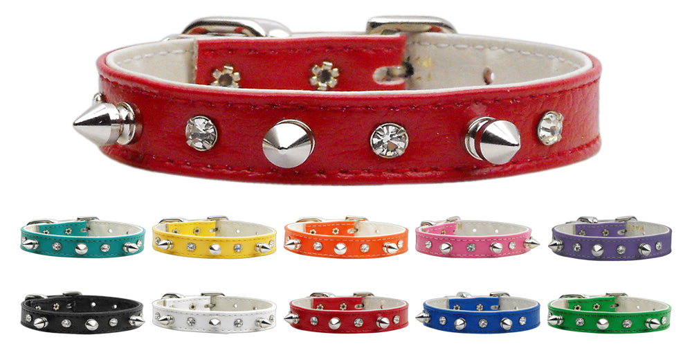 "Just the Basics" Crystal and Spike Dog Collars