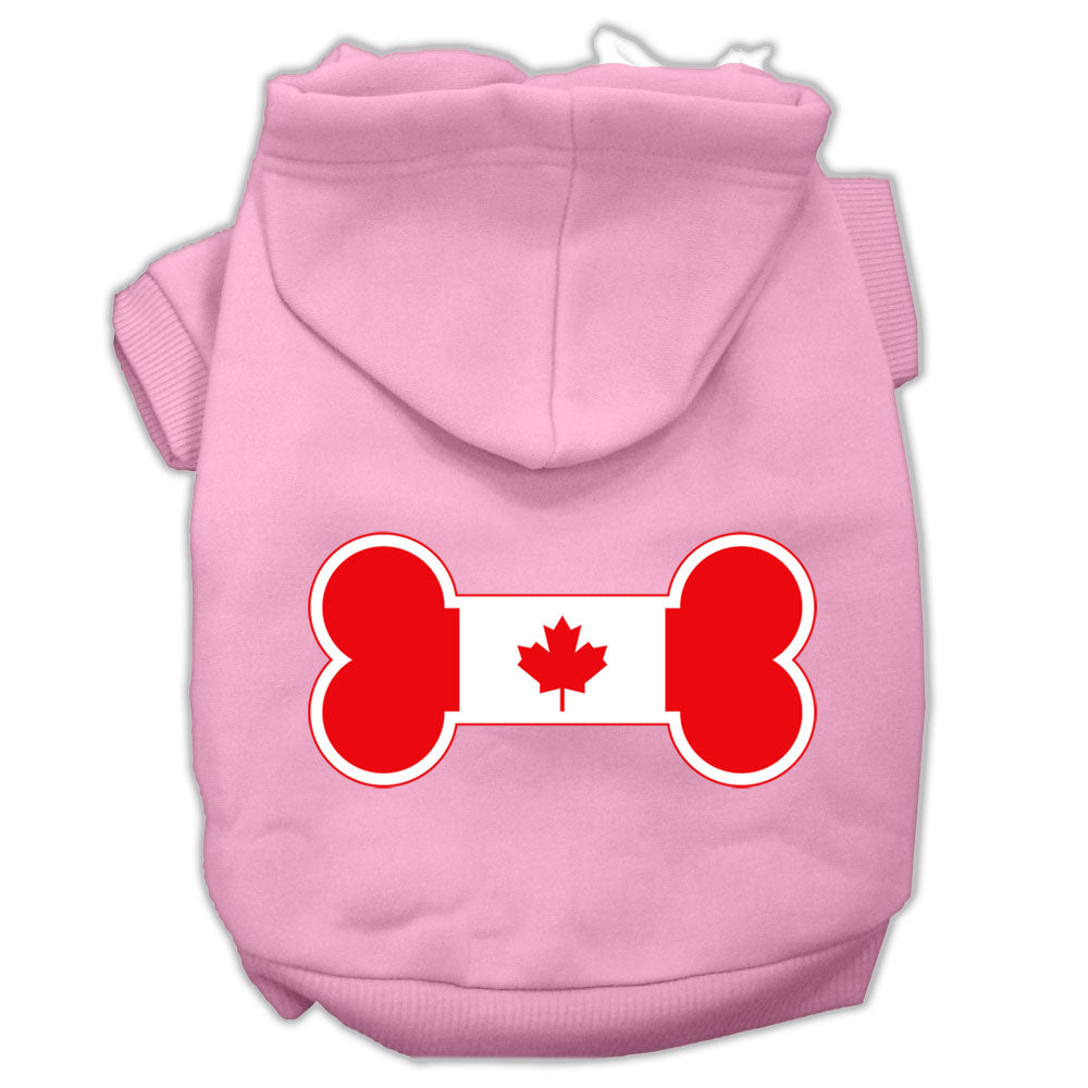 Pet Hoodie "Bone Shaped Canadian Flag"
