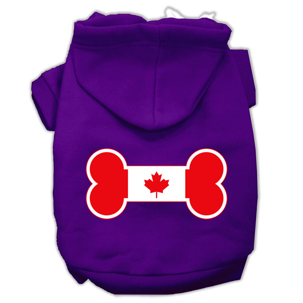 Pet Hoodie "Bone Shaped Canadian Flag"