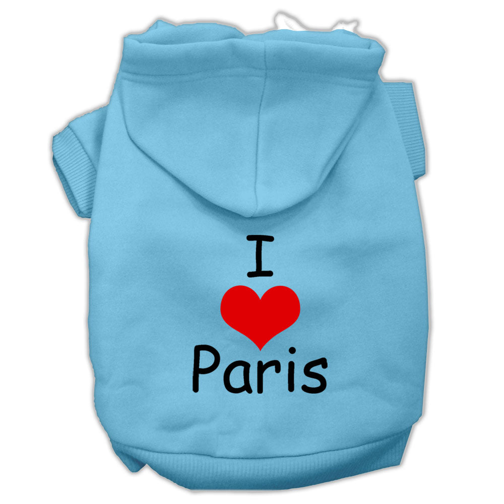 Pet Hoodie "I Love Paris"