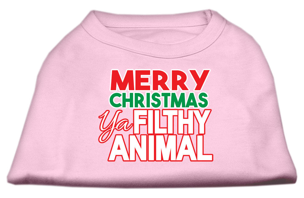 Christmas Pet Dog & Cat Shirt, "Merry Christmas Ya Filthy Animal"