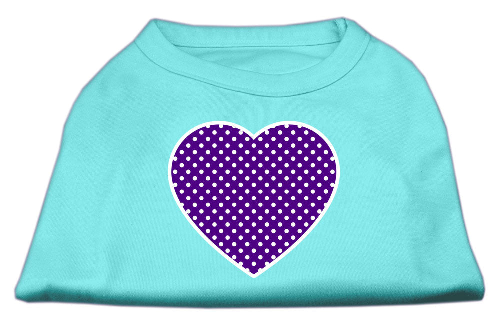 Pet Shirt "Swiss Dots Purple Heart"