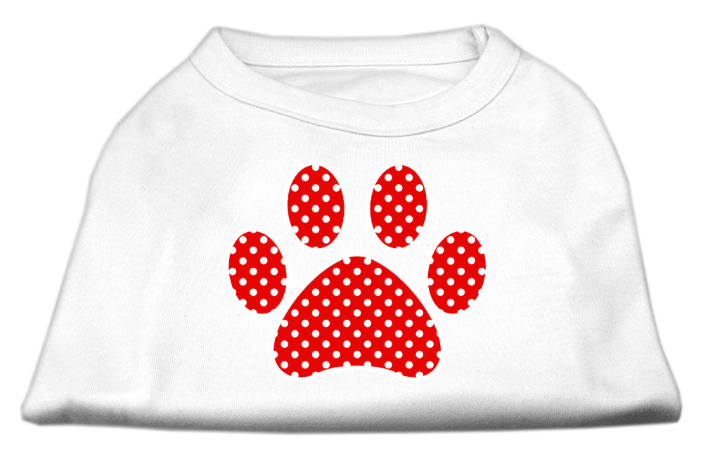 Pet Shirt "Swiss Dots Red Paw"
