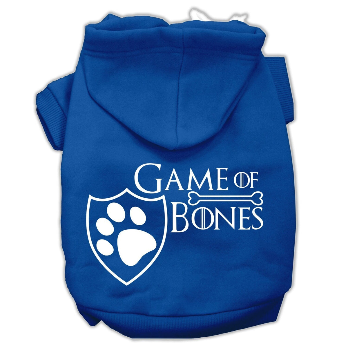Pet Dog & Cat Hoodie Screen Printed, "Game of Bones"