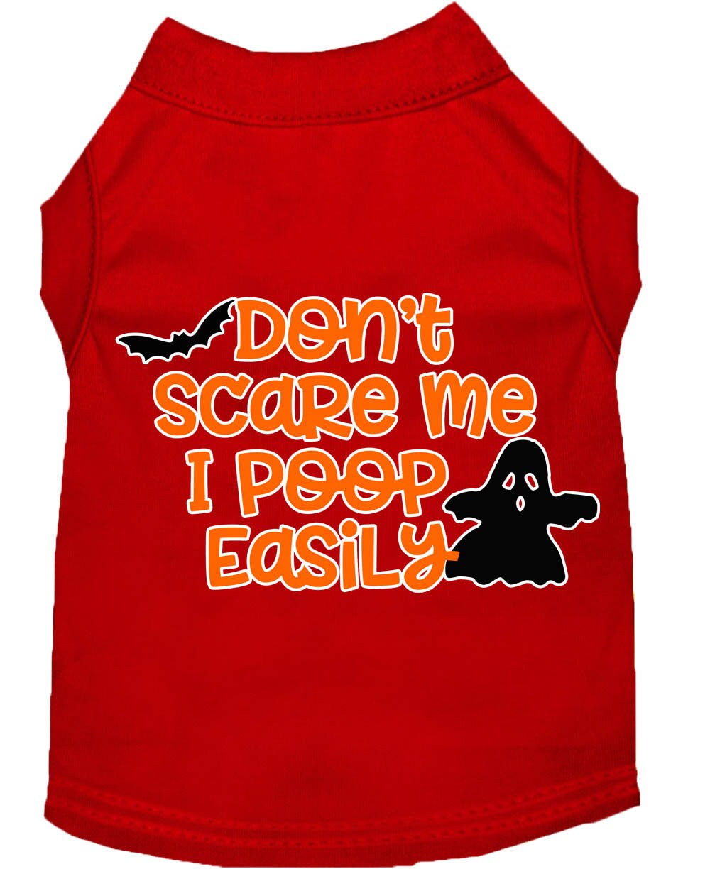 Halloween Pet Dog & Cat Shirt, "Don't Scare Me, I Poop Easily"