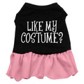 Halloween Pet Dress Screen Printed, "Like My Costume"