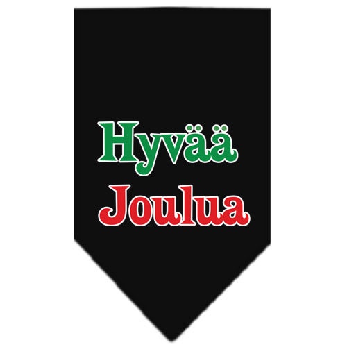 Christmas Pet and Dog Bandana Screen Printed, "HyvÃ¤Ã¤ Joulua"