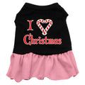 Christmas Pet Dress Screen Printed, "I Love Christmas"