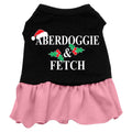 Christmas Pet Dress Screen Printed, "Aberdoggie Christmas"